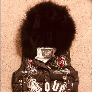 Ed Hardy by Christian Audigier Puffer Vest